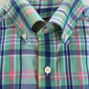 VINEYARD VINES SLIM FIT TUCKER SHIRT PLAID BRIGHT PASTEL PREPPY COTTON MEN'S XS